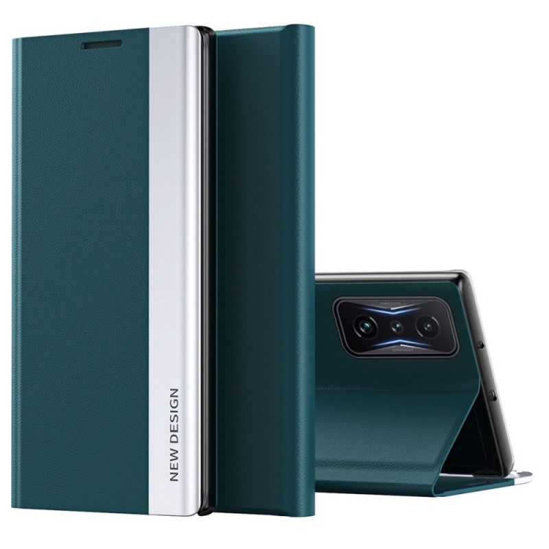Puhelinkuoret Poco F4 GT Kotelot Flip Faux Leather Uusi Muotoilu