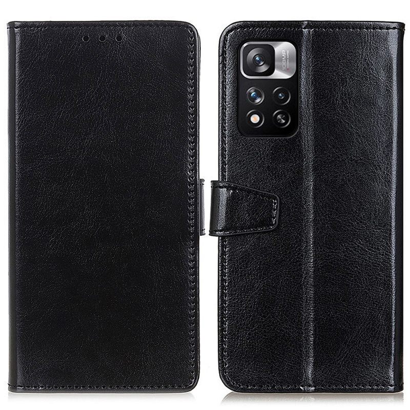 Flip Case Xiaomi Redmi Note 11 Pro Plus 5G Kiiltävä Nahkaefekti