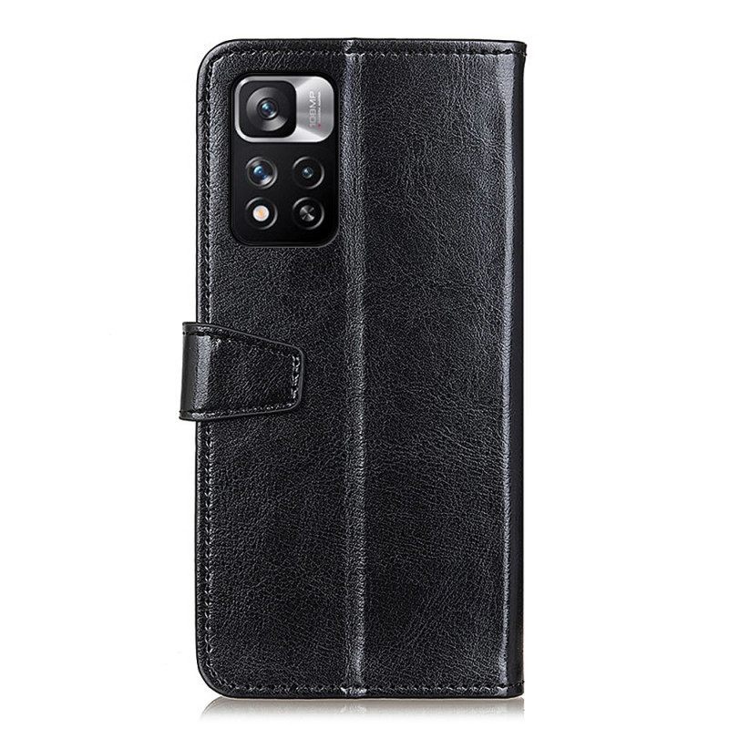 Flip Case Xiaomi Redmi Note 11 Pro Plus 5G Kiiltävä Nahkaefekti