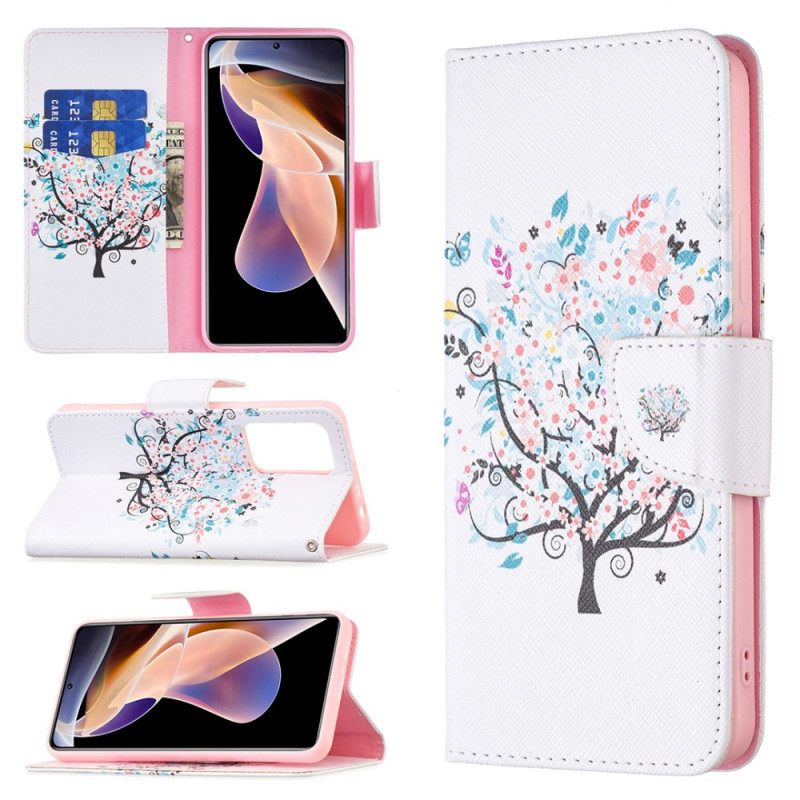Flip Case Xiaomi Redmi Note 11 Pro Plus 5G Kukkapuu