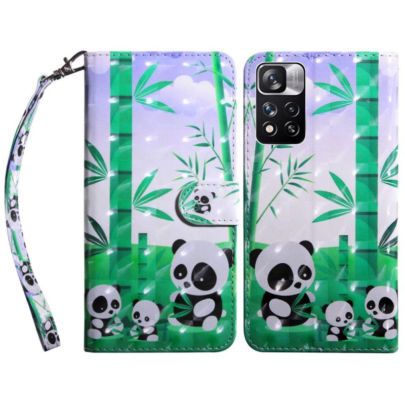 Flip Case Xiaomi Redmi Note 11 Pro Plus 5G Pandas