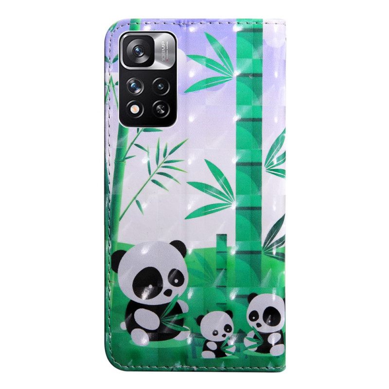 Flip Case Xiaomi Redmi Note 11 Pro Plus 5G Pandas
