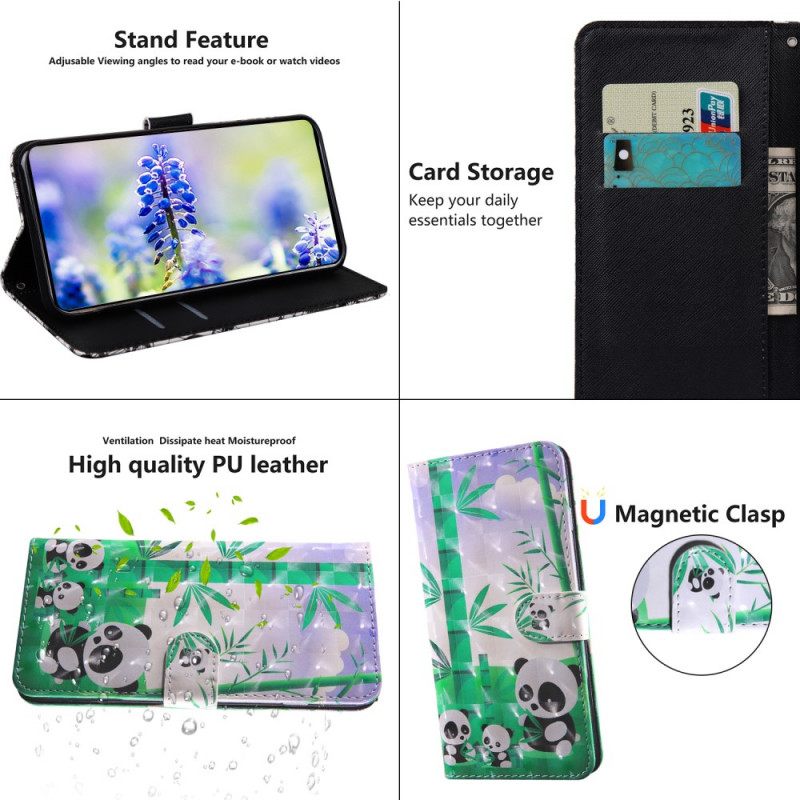 Flip Case Xiaomi Redmi Note 11 Pro Plus 5G Pandas