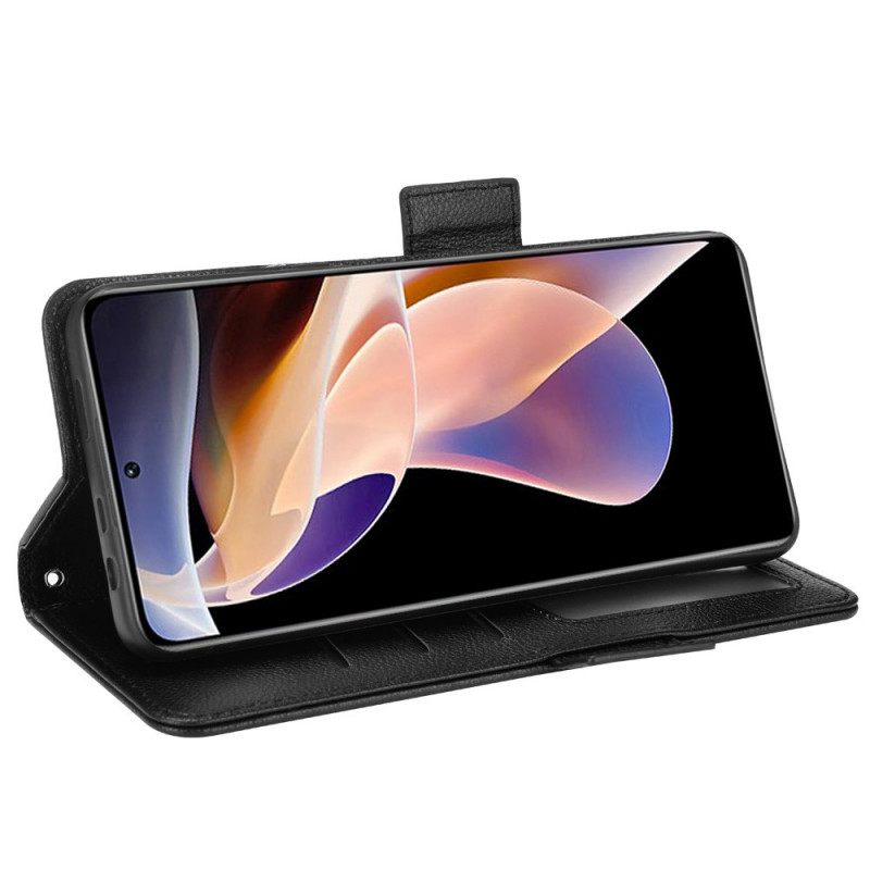 Kotelot Xiaomi Redmi Note 11 Pro Plus 5G Litchi Nahkainen Kaksoislukko