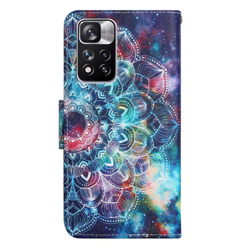 Kotelot Xiaomi Redmi Note 11 Pro Plus 5G Suojaketju Kuori Flashy Mandala Hihnalla