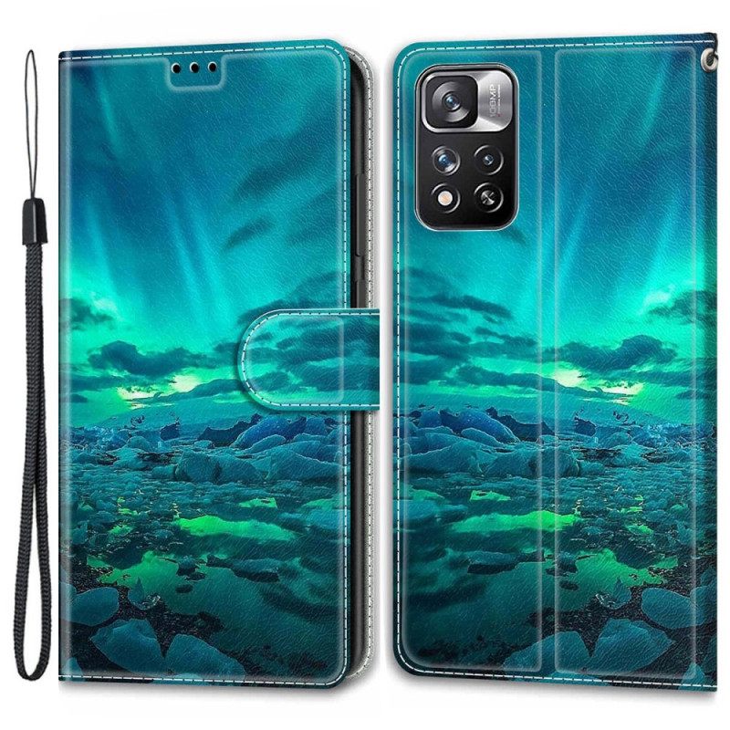 Kotelot Xiaomi Redmi Note 11 Pro Plus 5G Suojaketju Kuori Lanyard Maisema
