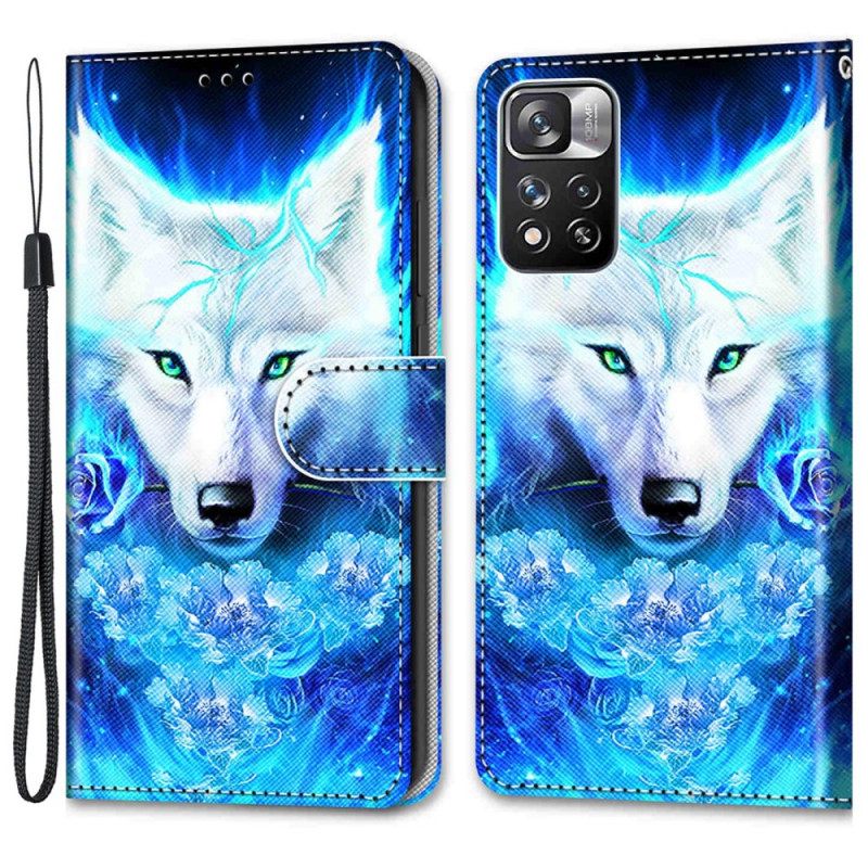 Kotelot Xiaomi Redmi Note 11 Pro Plus 5G Suojaketju Kuori Wolf Hihnassa