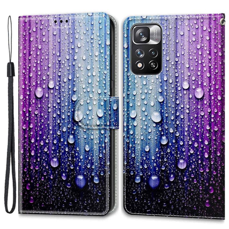 Kotelot Xiaomi Redmi Note 11 Pro Plus 5G Vesipisarat Kaulanauhalla