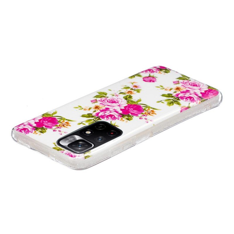 Kuori Xiaomi Redmi Note 11 Pro Plus 5G Fluorescent Liberty Flowers