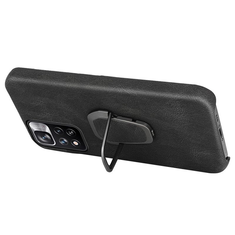 Kuori Xiaomi Redmi Note 11 Pro Plus 5G Leather Effect Ring-tuki