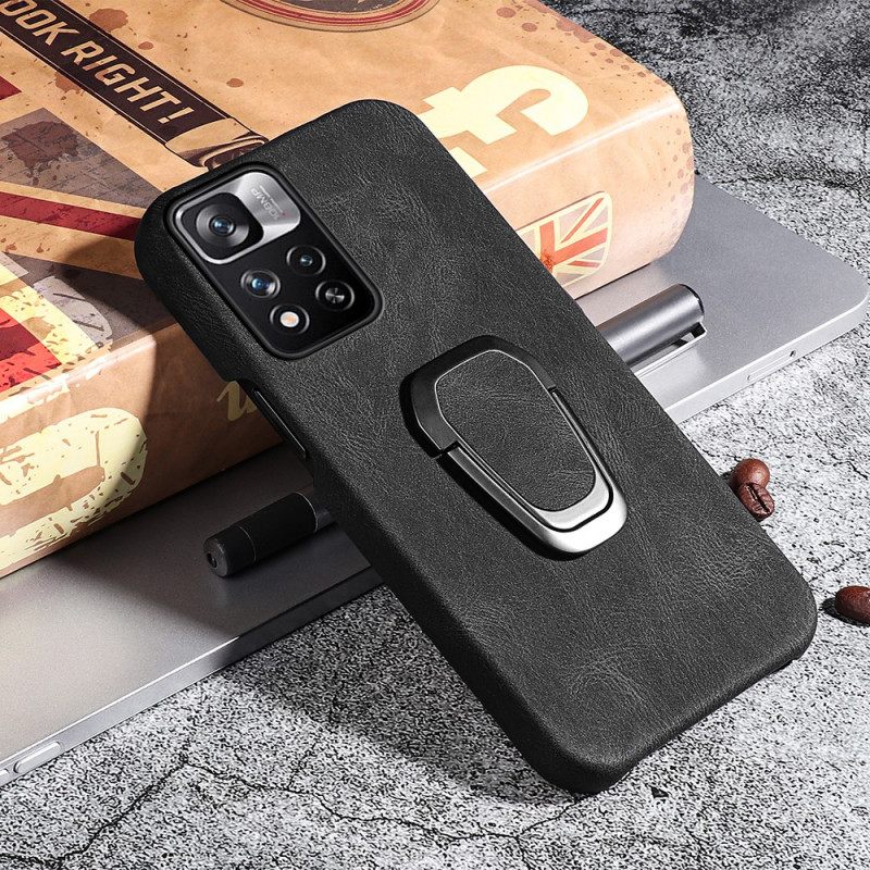 Kuori Xiaomi Redmi Note 11 Pro Plus 5G Leather Effect Ring-tuki