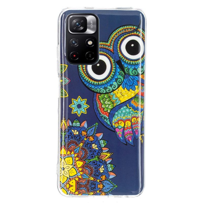 Kuori Xiaomi Redmi Note 11 Pro Plus 5G Owl Fluoresoiva Mandala
