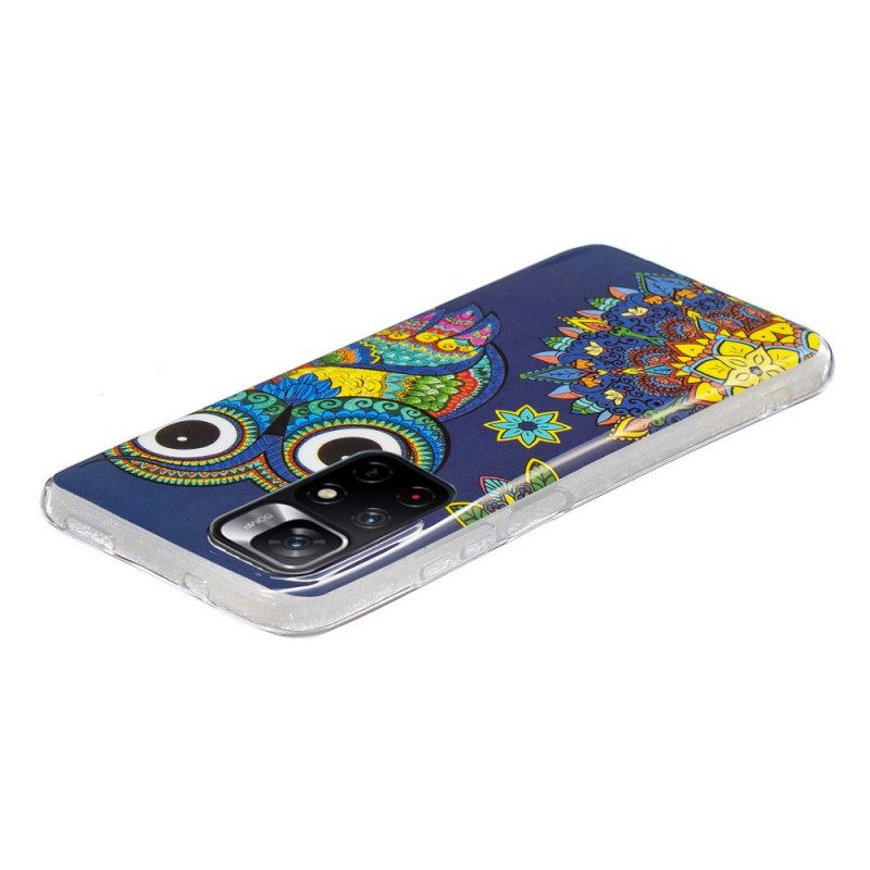 Kuori Xiaomi Redmi Note 11 Pro Plus 5G Owl Fluoresoiva Mandala