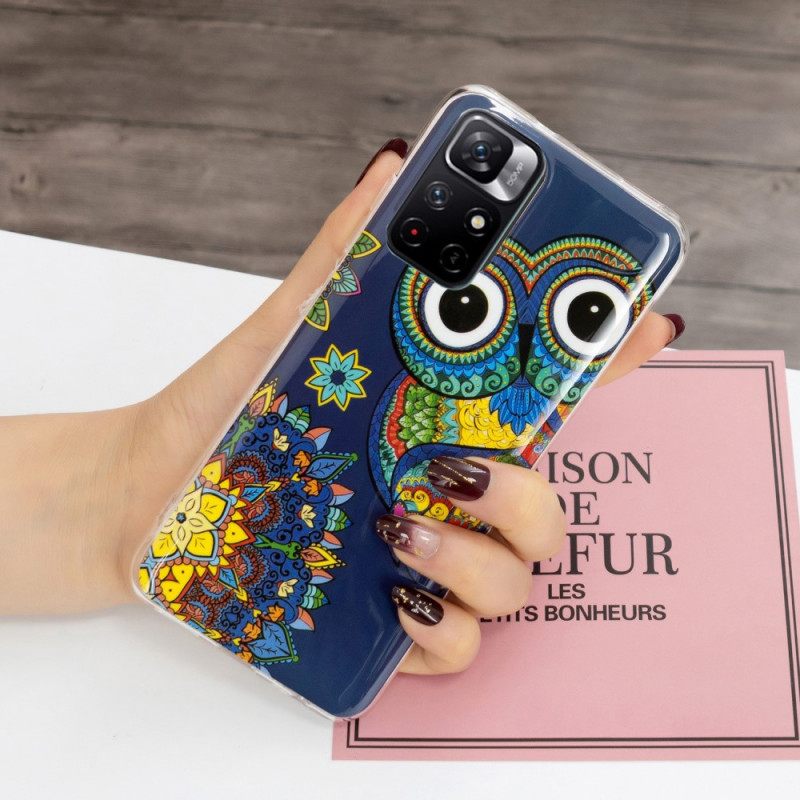 Kuori Xiaomi Redmi Note 11 Pro Plus 5G Owl Fluoresoiva Mandala