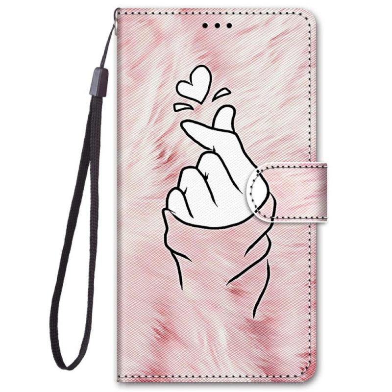 Nahkakotelo Xiaomi Redmi Note 11 Pro Plus 5G Finger Heart