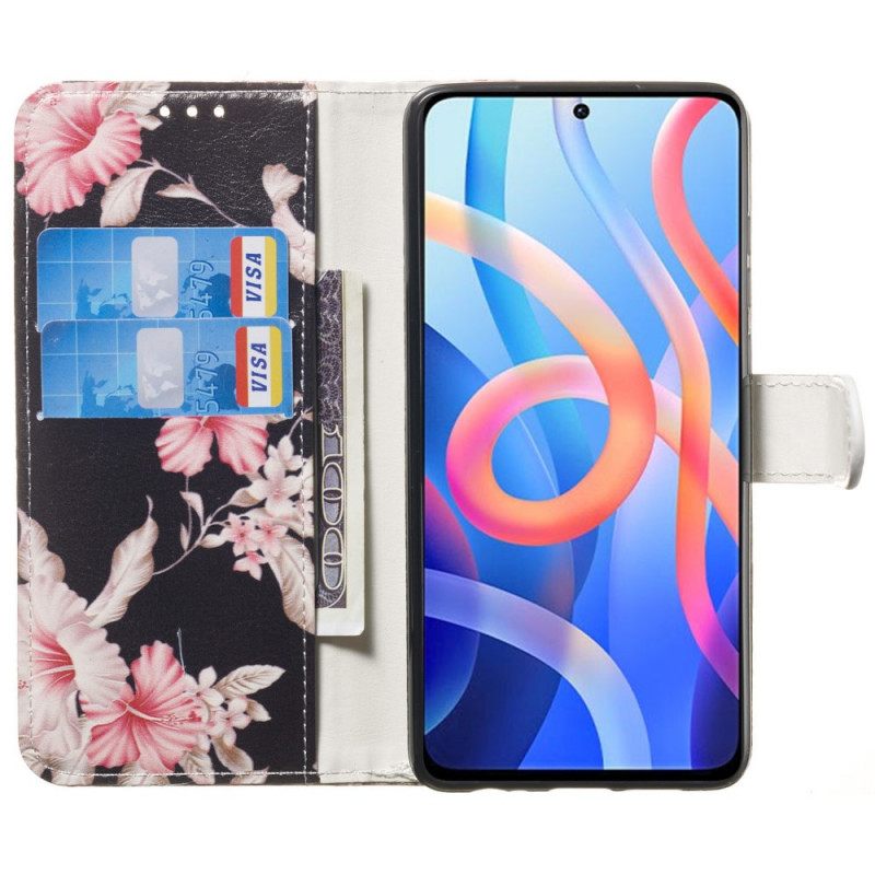Nahkakotelo Xiaomi Redmi Note 11 Pro Plus 5G Kukkatyyli