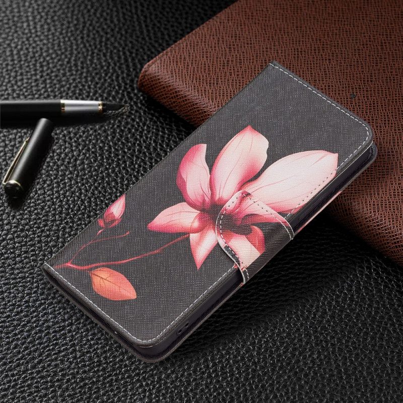 Nahkakotelo Xiaomi Redmi Note 11 Pro Plus 5G Vaaleanpunainen Kukka