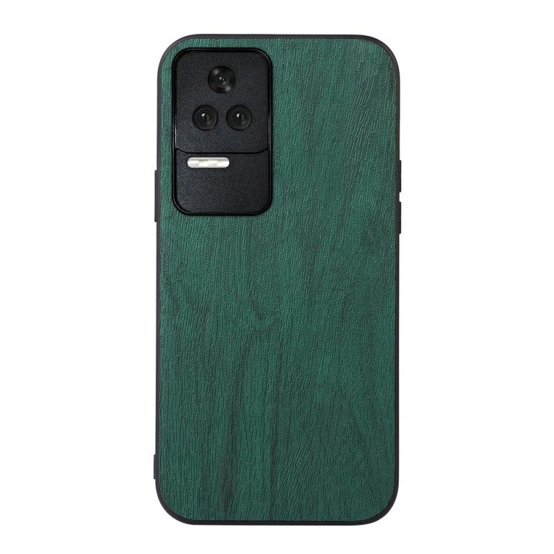 Case Poco F4 Faux Leather Wood Effect