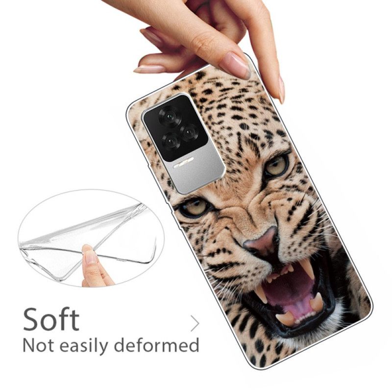 Case Poco F4 Silicone Leopard