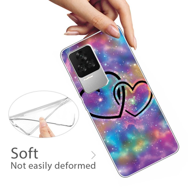 Kuori Poco F4 Silicone Hearts