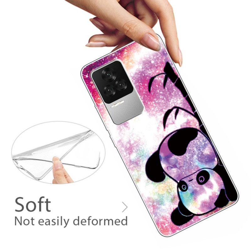 Kuori Poco F4 Silicone Panda Ylösalaisin