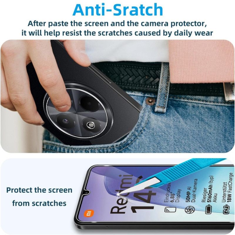 Kaksinkertainen Karkaistu Lasinen Näytön Ja Kameran Suoja Xiaomi Redmi 14c / Poco C75