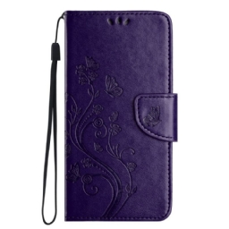 Kotelot Poco C75 Kukkia Ja Perhosia Nauhalla Suojakuori