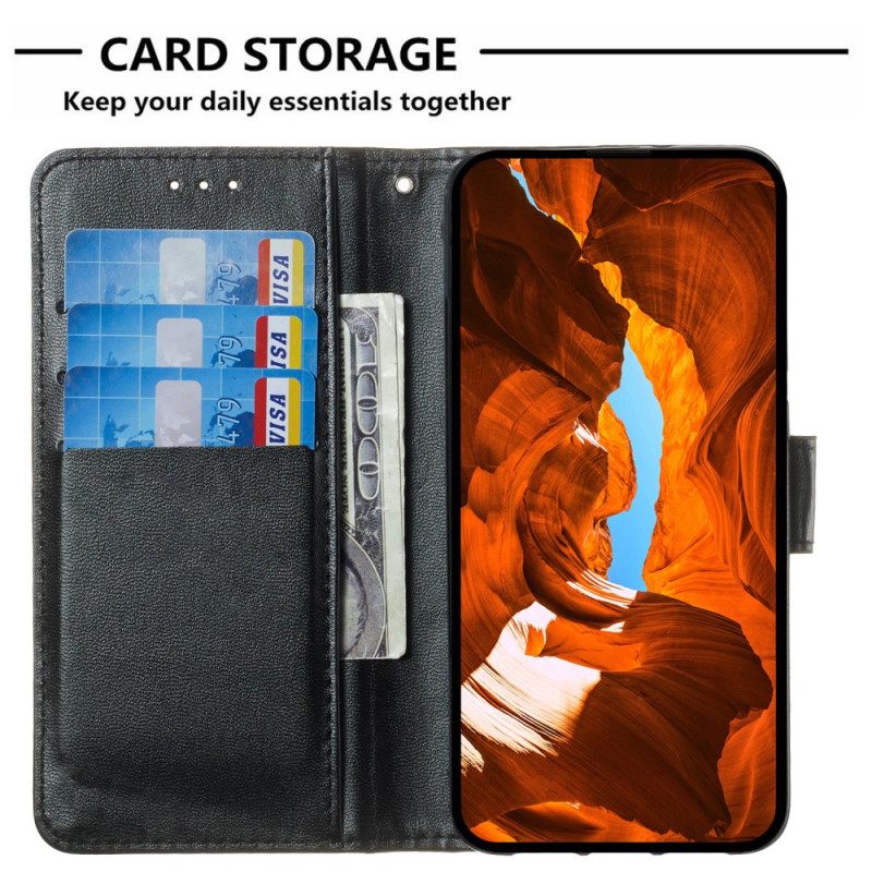 Kotelot Poco C75 Kultaiset Ruusut Tekonahkahihnalla