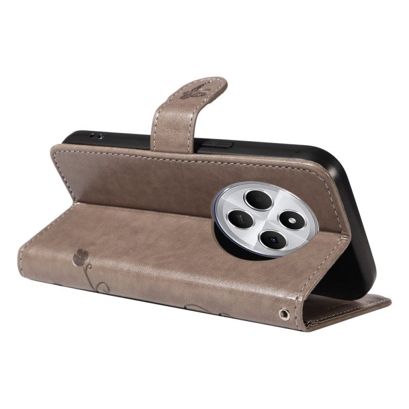 Kotelot Poco C75 Puhelinkuoret Kukkakuvio Ja Hihna