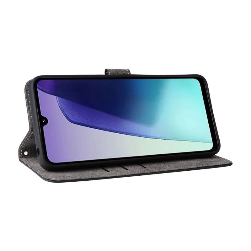 Kotelot Poco C75 Puhelinkuoret Mokkanahkaefekti Rfid-esto Hihnalla