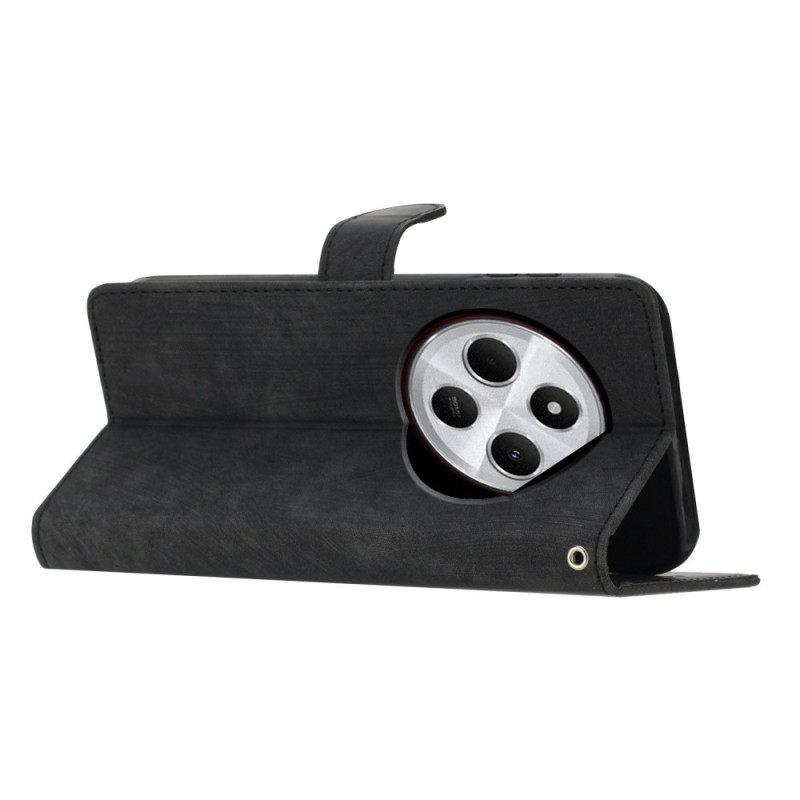 Nahkakotelo Poco C75 Mokkanahkaefekti Hihnalla