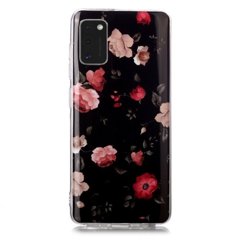 Case Samsung Galaxy A41 Fluorescent Floral Sarja