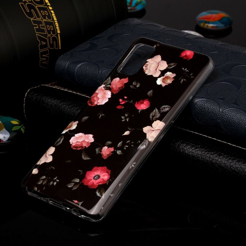 Case Samsung Galaxy A41 Fluorescent Floral Sarja