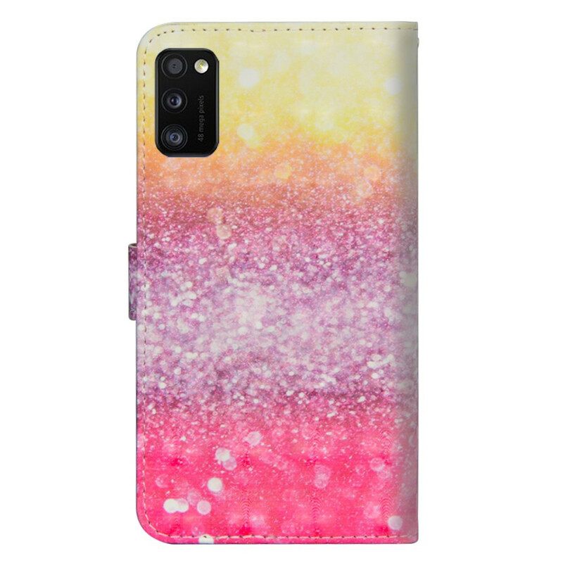 Kotelot Samsung Galaxy A41 Magenta Glitter Gradient