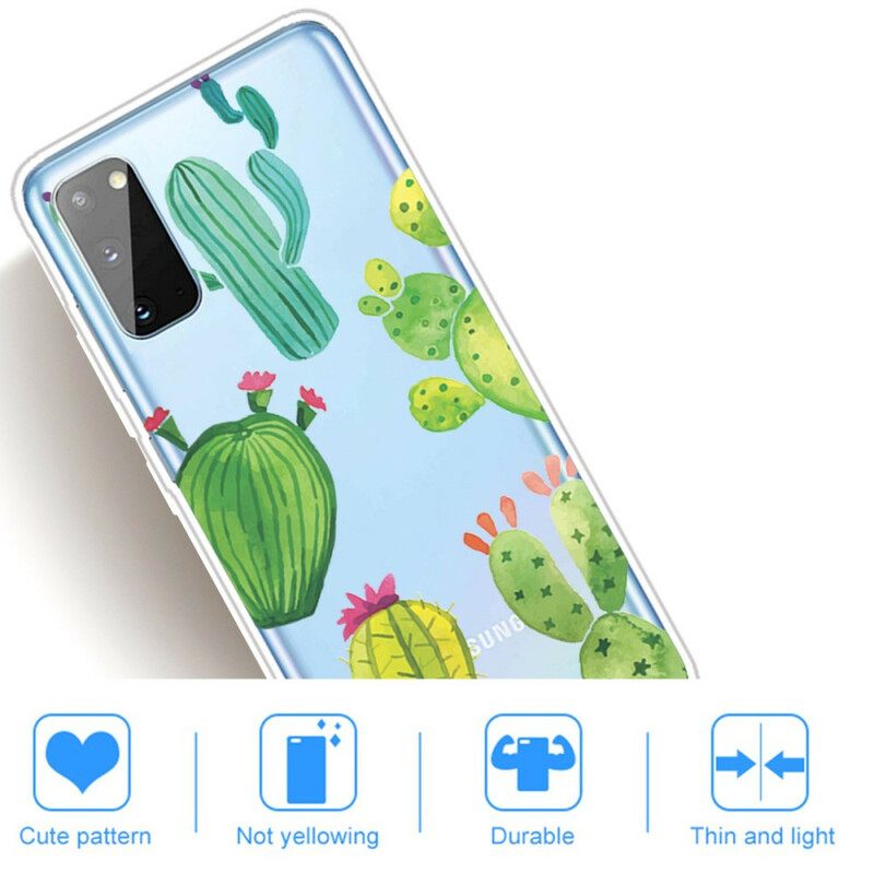 Kuori Samsung Galaxy A41 Cacti Watercolour