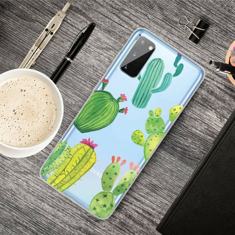 Kuori Samsung Galaxy A41 Cacti Watercolour