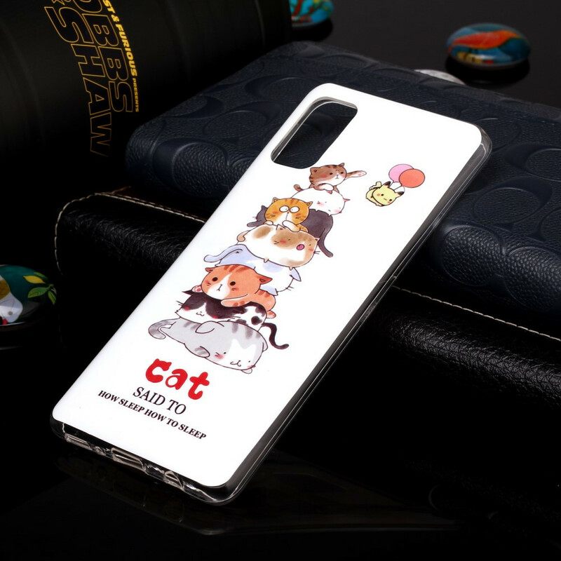 Kuori Samsung Galaxy A41 Cats Fluorescent