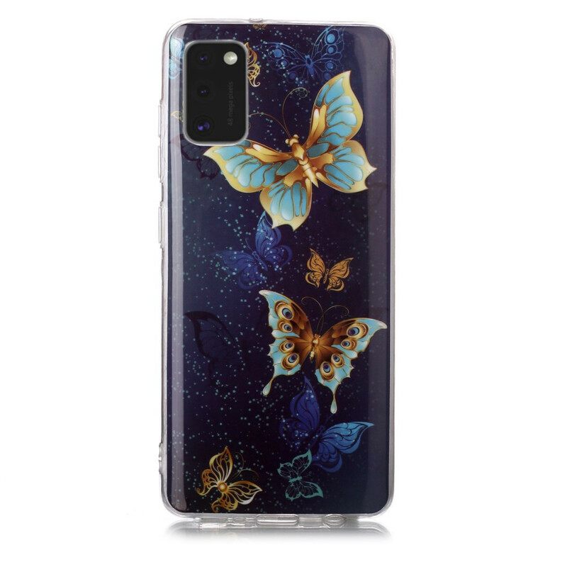 Kuori Samsung Galaxy A41 Fluorescent Butterfly Sarja