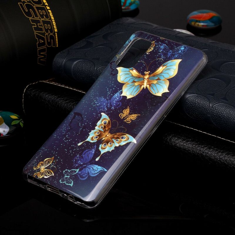 Kuori Samsung Galaxy A41 Fluorescent Butterfly Sarja