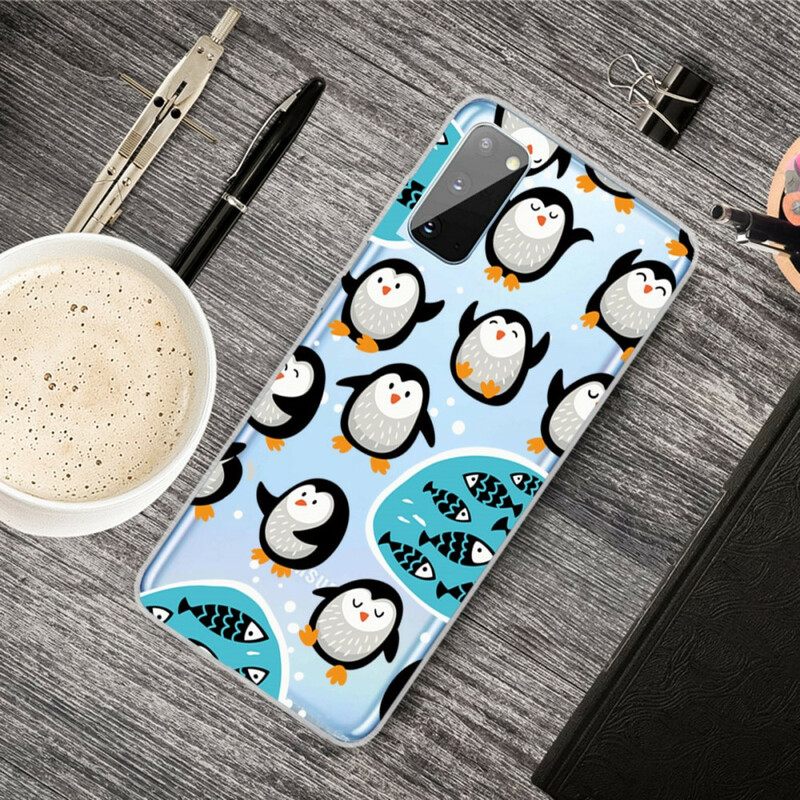 Kuori Samsung Galaxy A41 Penguins And Fishes