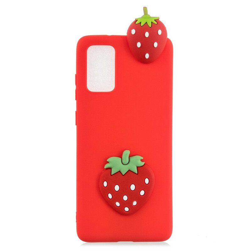 Kuori Samsung Galaxy A41 Strawberry 3d