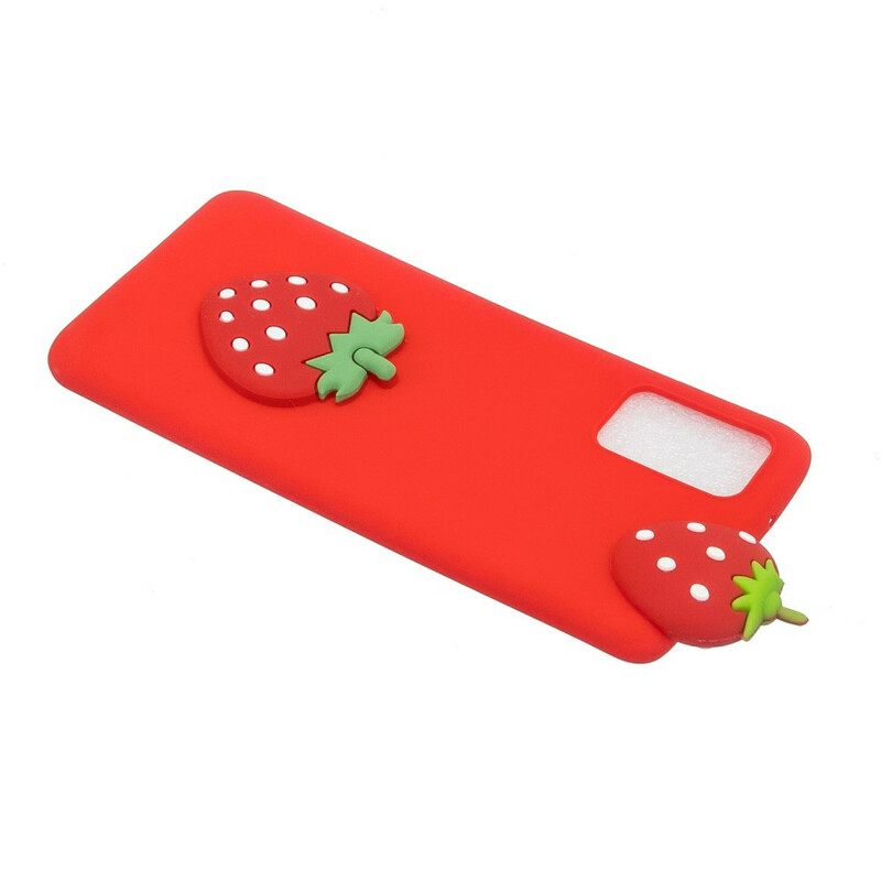 Kuori Samsung Galaxy A41 Strawberry 3d