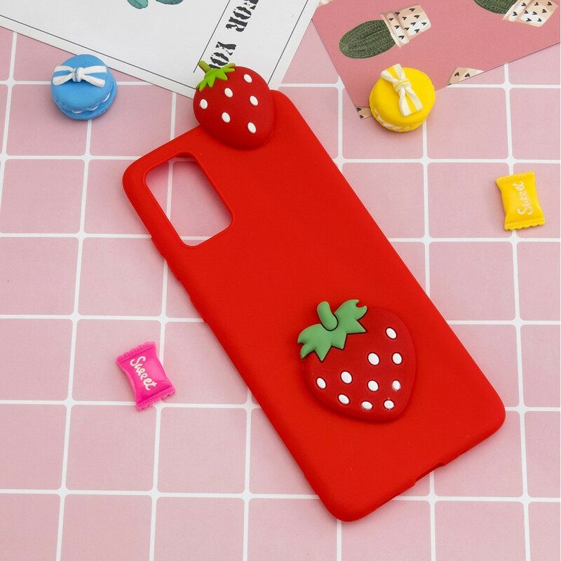 Kuori Samsung Galaxy A41 Strawberry 3d