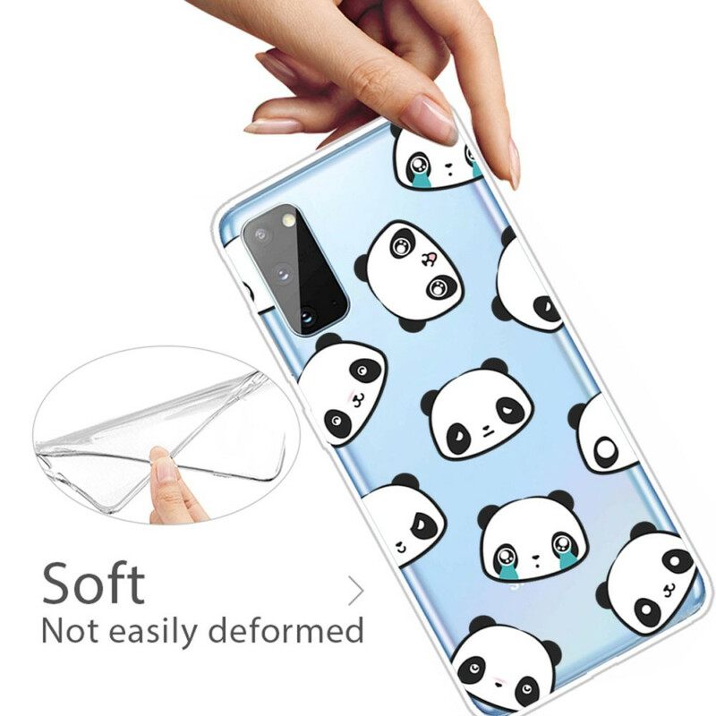 Kuori Samsung Galaxy A41 Transparent Sentimental Pandas