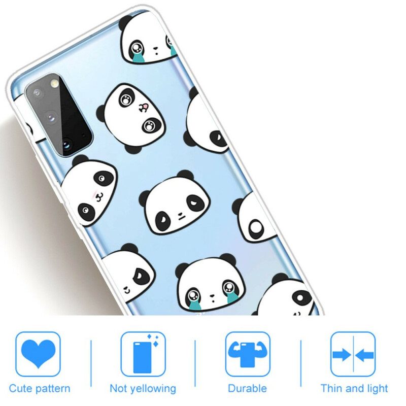 Kuori Samsung Galaxy A41 Transparent Sentimental Pandas