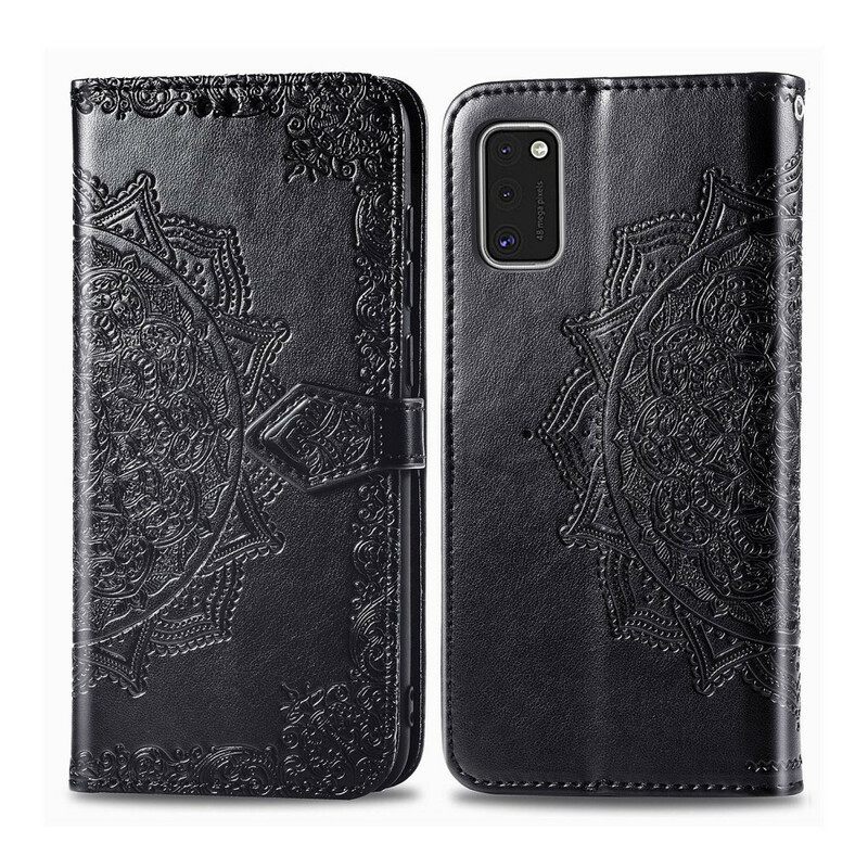 Nahkakotelo Samsung Galaxy A41 Mandala Keskiaika