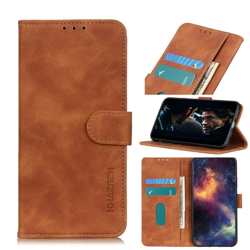Nahkakotelo Samsung Galaxy A41 Vintage Leather Effect Khazneh