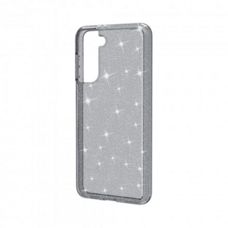 Case Samsung Galaxy S21 5G Läpinäkyvät Paljetit