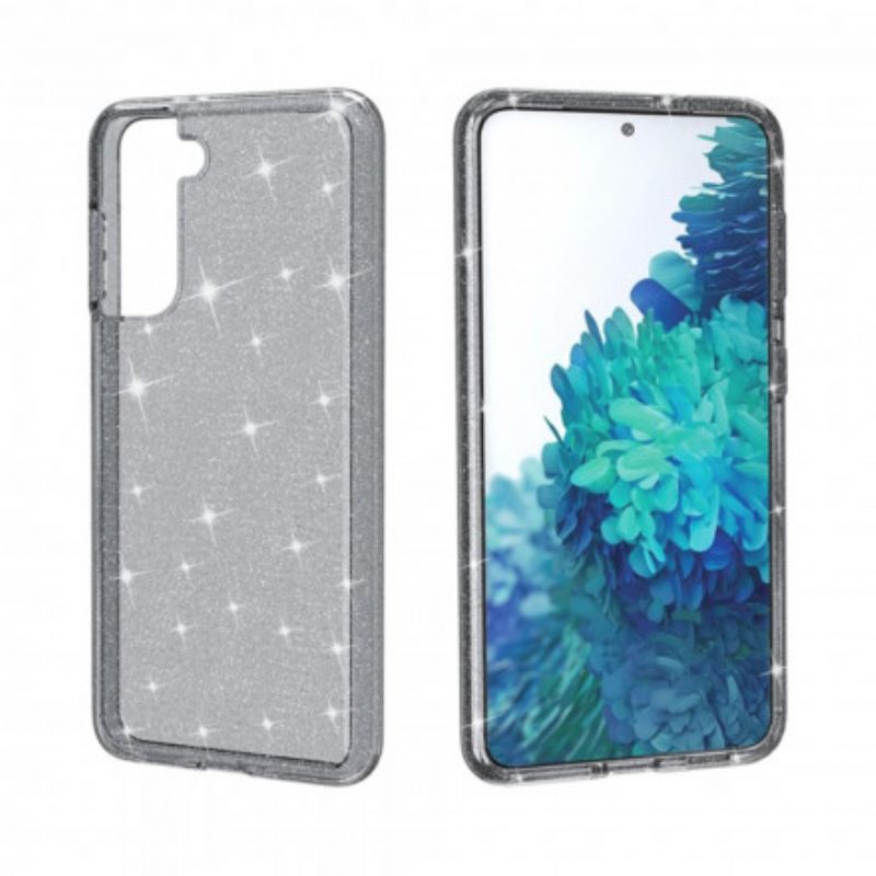 Case Samsung Galaxy S21 5G Läpinäkyvät Paljetit