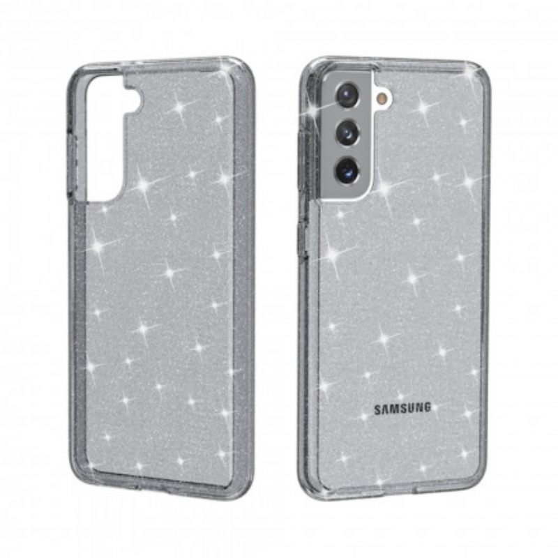 Case Samsung Galaxy S21 5G Läpinäkyvät Paljetit
